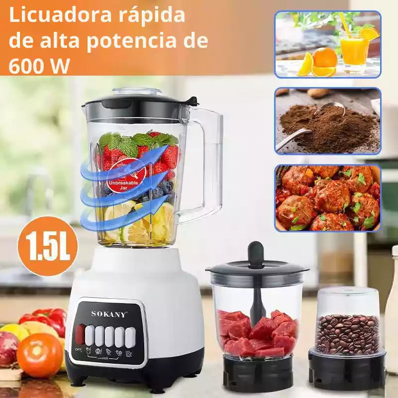 Licuadora SOKANY 3 en 1: El Arte de Crear, Donde la Cocina Encuentra su Alma Multifuncional🚀