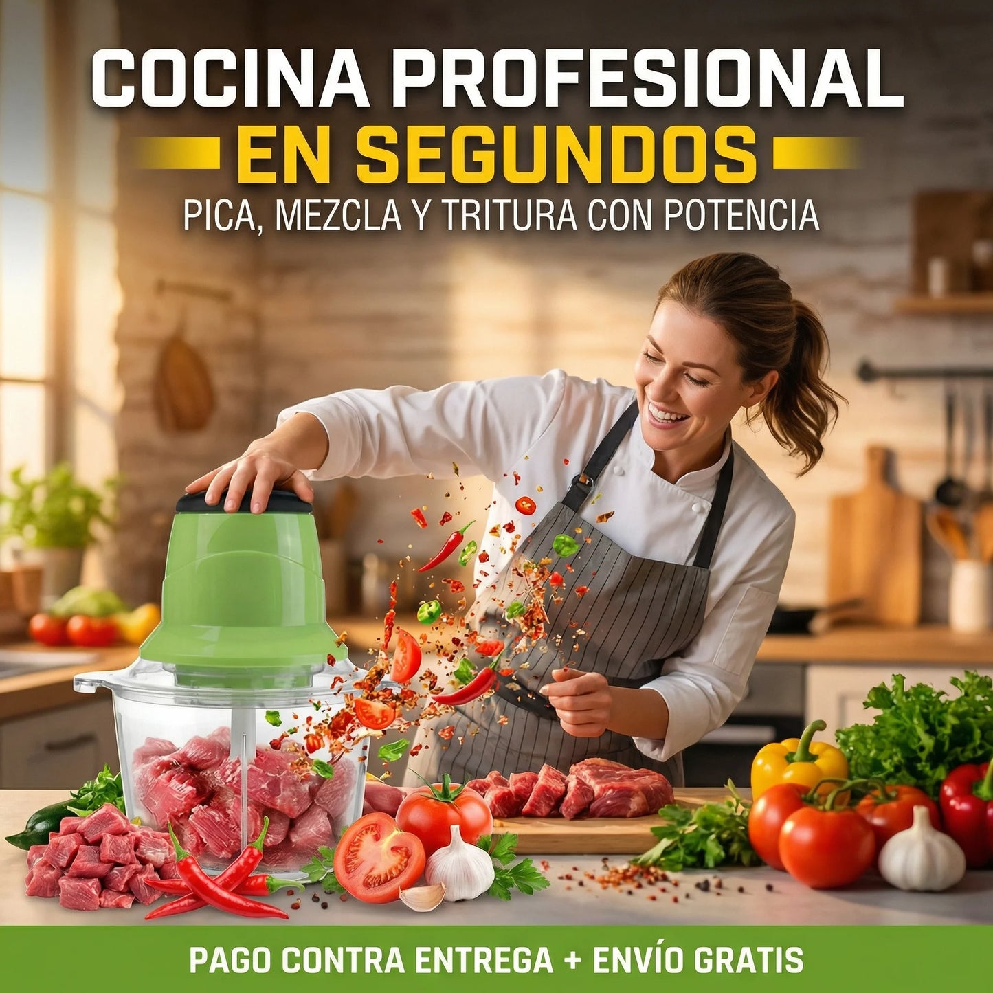 ChefQuick Pro™ – Pica, Tritura y Ahorra Tiempo en tu Cocina🍖