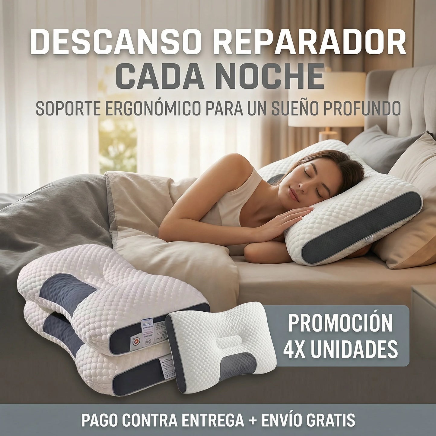 Almohada CerviSpa Ortopédica – Alivio Profundo para tu Cuello y Sueño🛏️