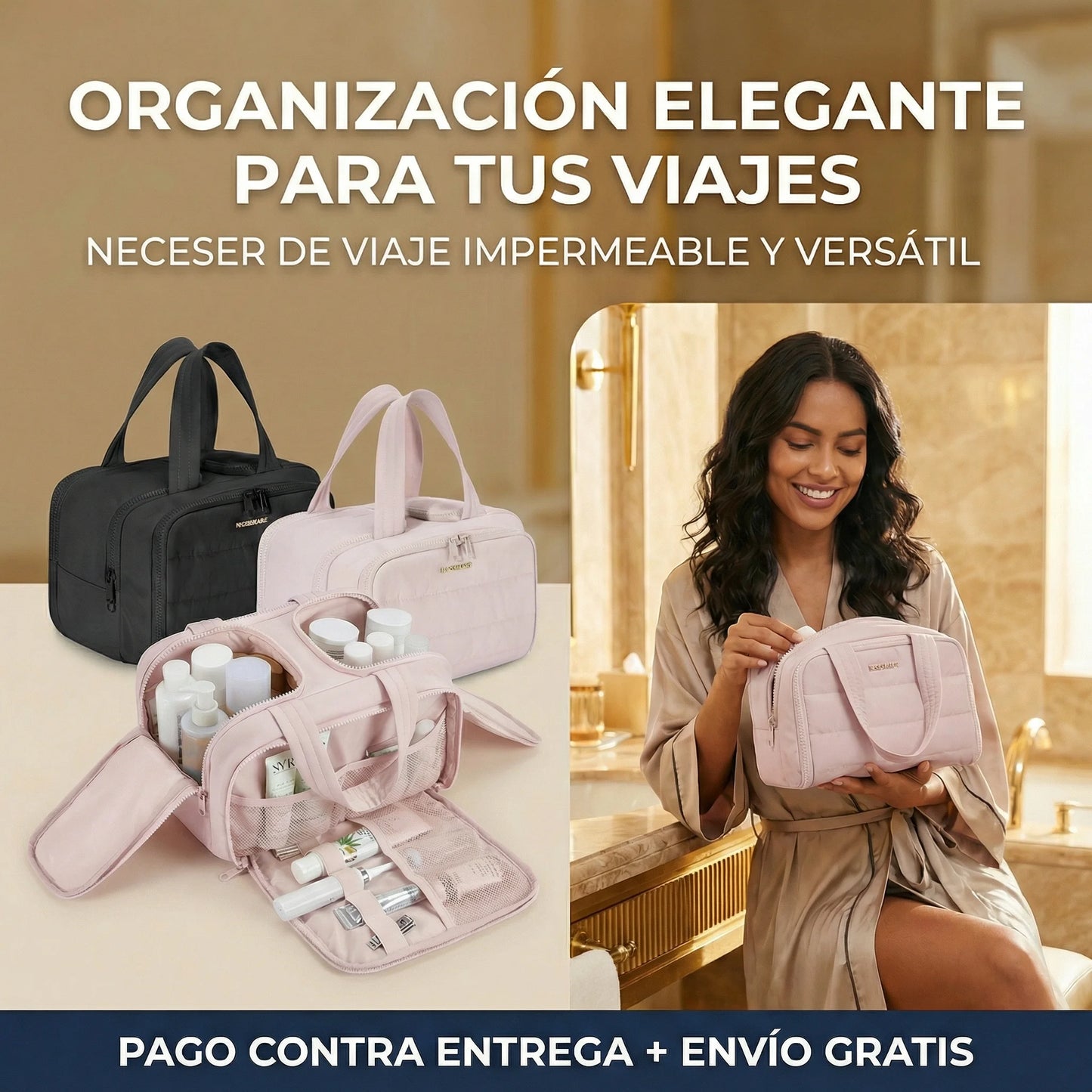 BAGSMART™ Organizador multiusos que Transforma tu Rutina de Belleza 💄