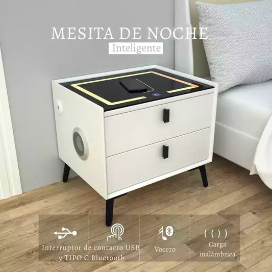 Mesita de noche Inteligente: Orden y Eficiencia en un Solo Lugar😍