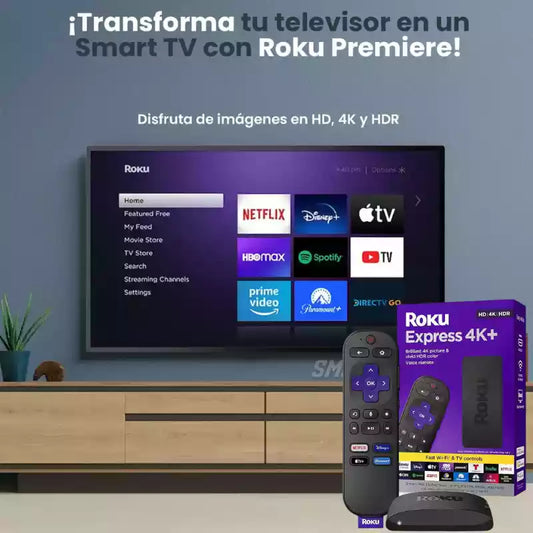 Roku Express 4K+ | Tu Cine en 4K, Simplificado al Máximo🔥