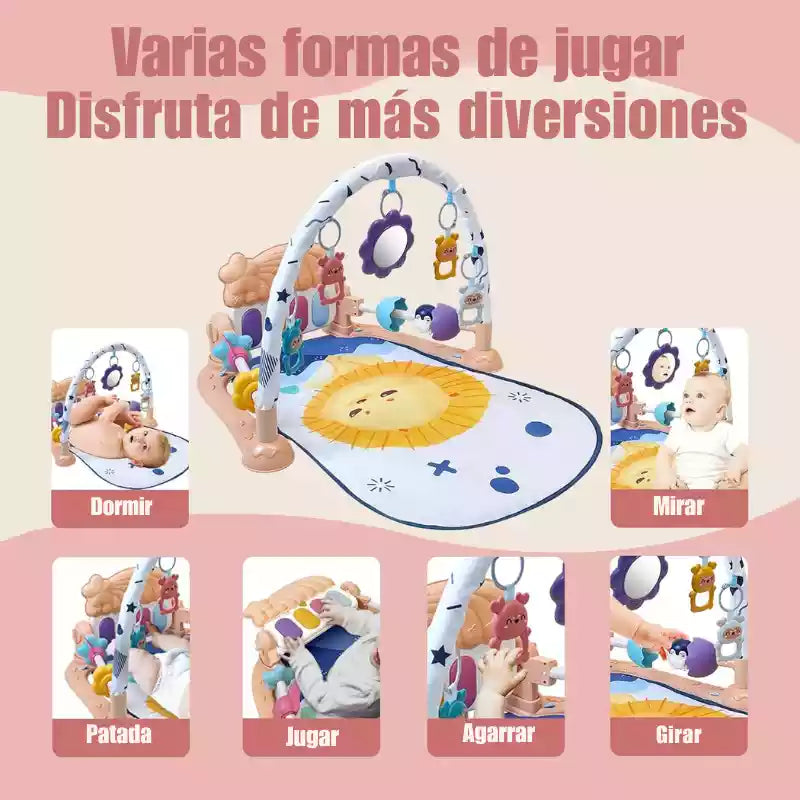 ¡Gimnasio para Bebé Piano Musical Multifuncional 2 en 1: Diversión y Desarrollo en un Solo Lugar!😍