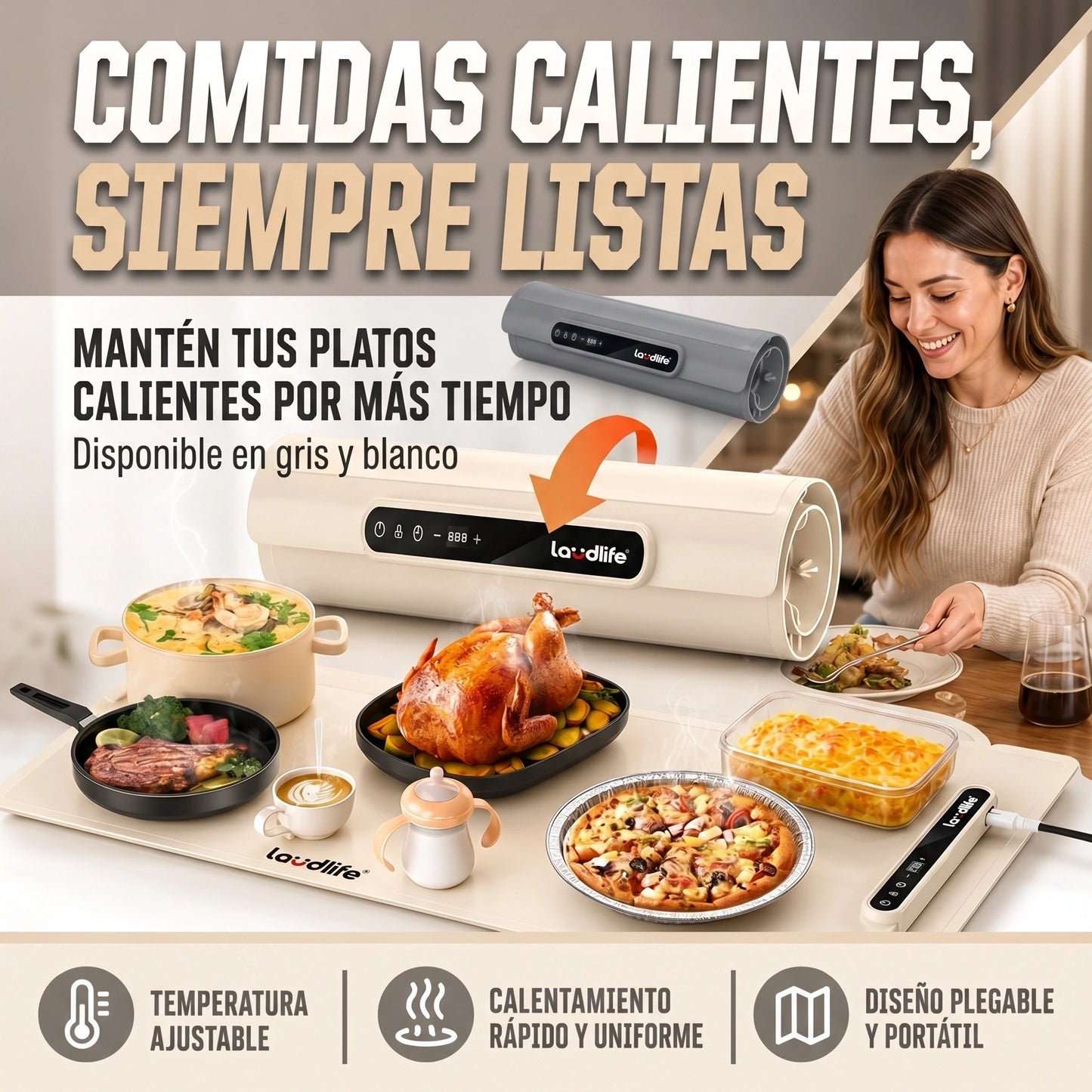 HeatTable™ | Mantén Tus Comidas Calientes por Más Tiempo 🍲🔥