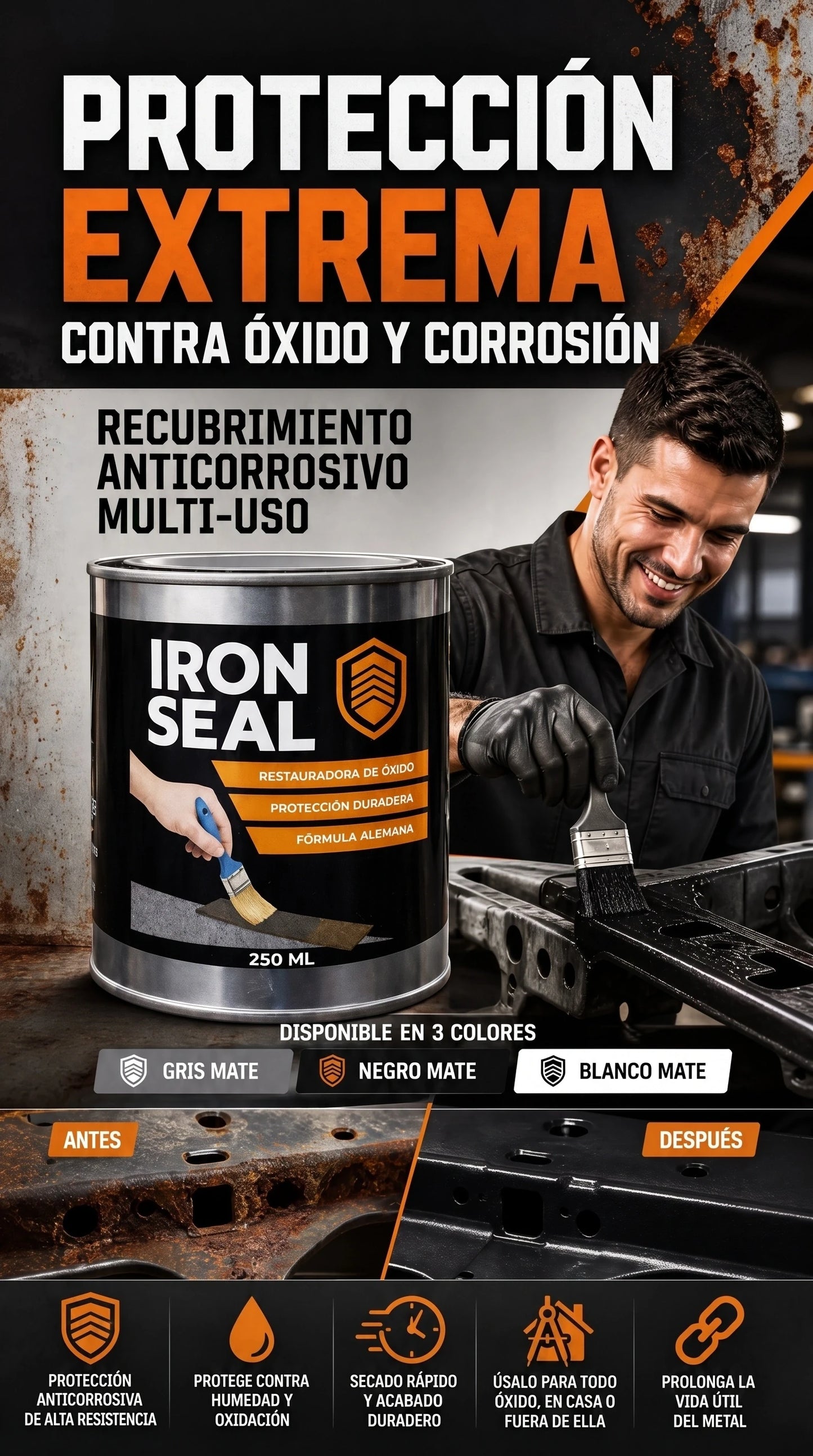 Iron Seal™ | Protección Antióxido Extrema Para Todo Tipo de Superficies🔥