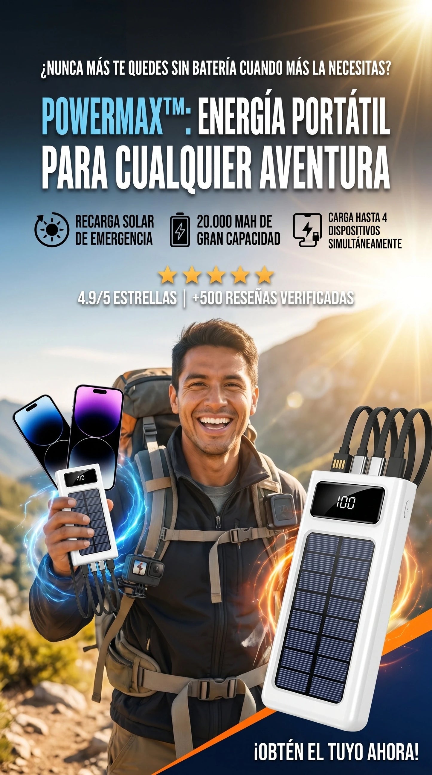 PowerMax Solar 20000™ | Energía Inagotable Donde Vayas