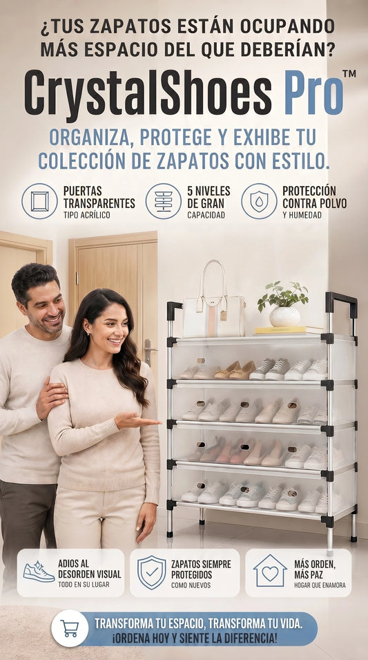 CrystalShoes Pro™ | Orden Visible y Protección para Cada Par