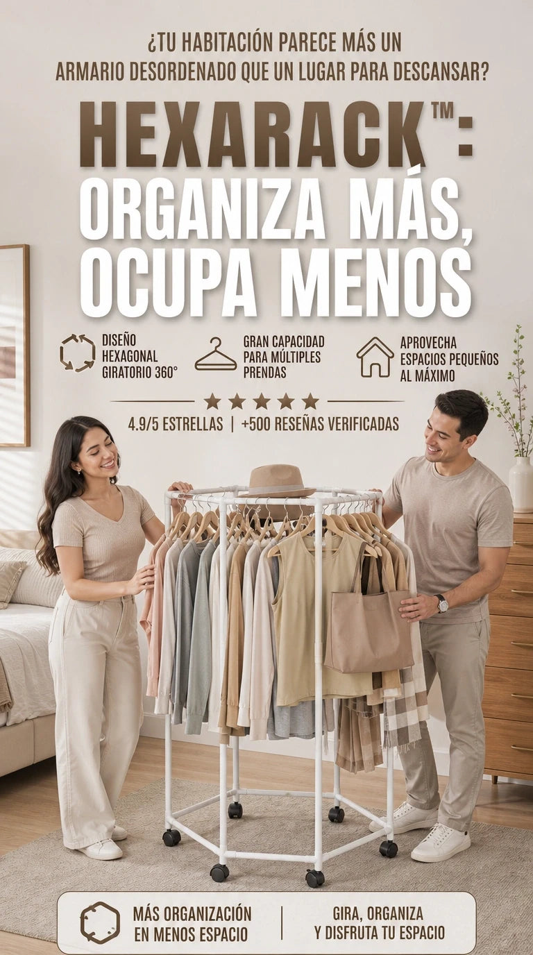 HexaRack™ + Organiza Más Ropa en Menos Espacio