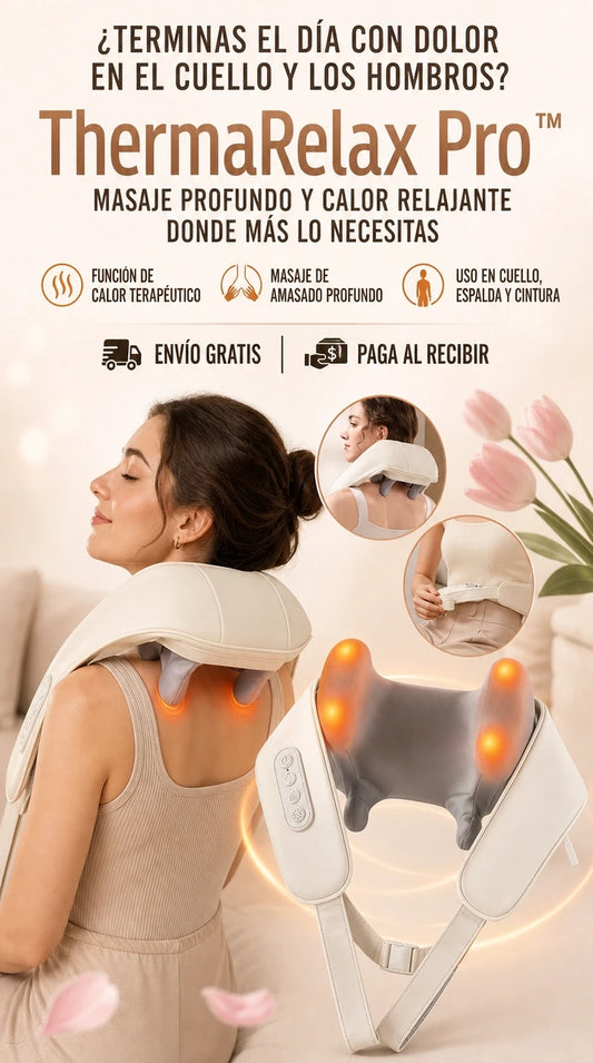 ThermaRelax Pro™ + Alivio Profundo para Cuello, Espalda y Hombros