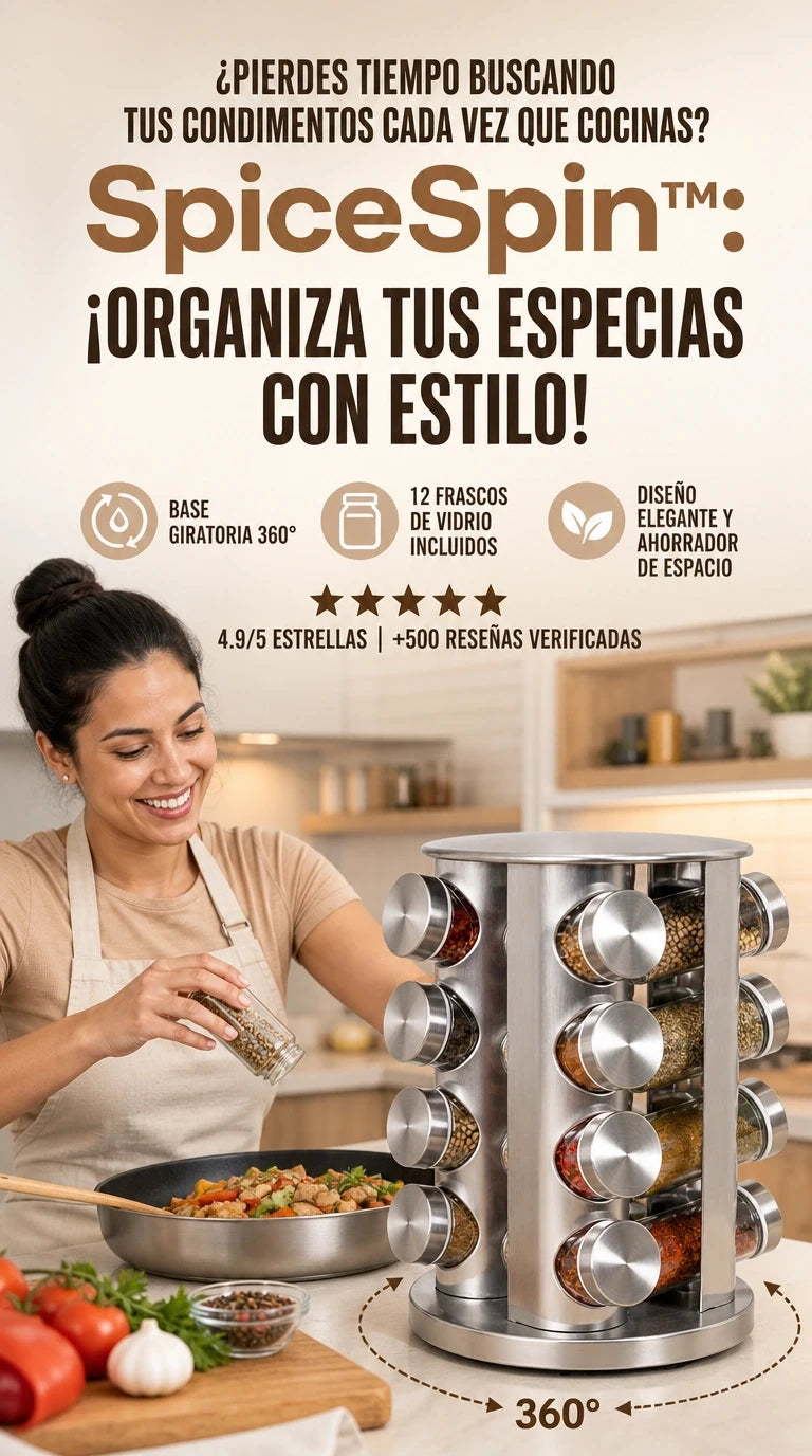 SpiceSpin™ | Mantén tus especias siempre organizadas y al alcance de la mano