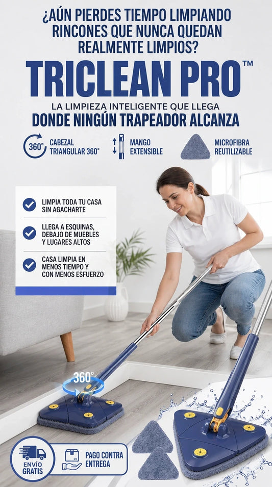 TriClean Pro™ | Limpieza Profunda Sin Esfuerzo