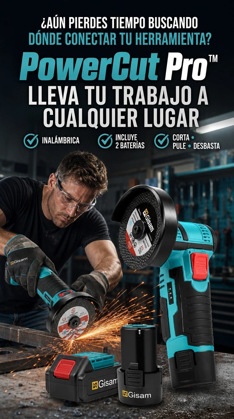 PowerCut Pro™ | Potencia inalámbrica para cortar y pulir donde quieras