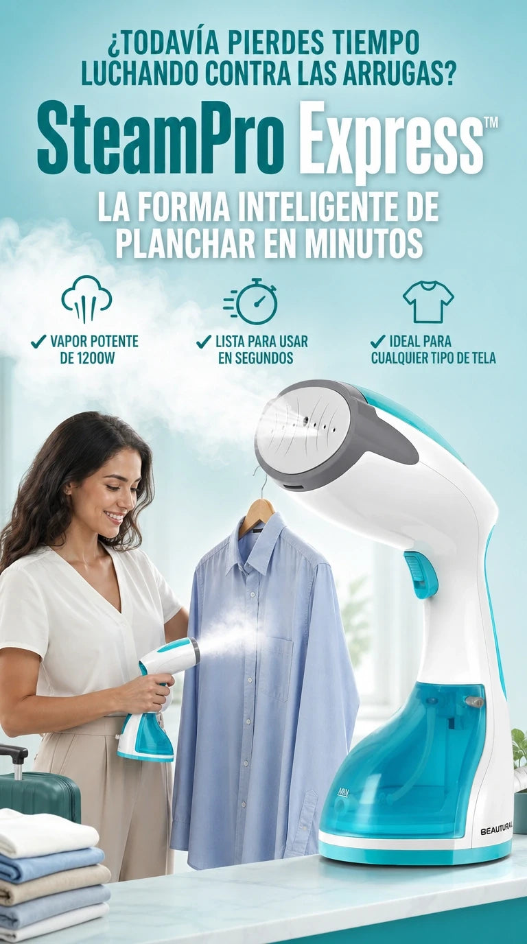 SteamPro Express™ | Ropa impecable en minutos con vapor potente