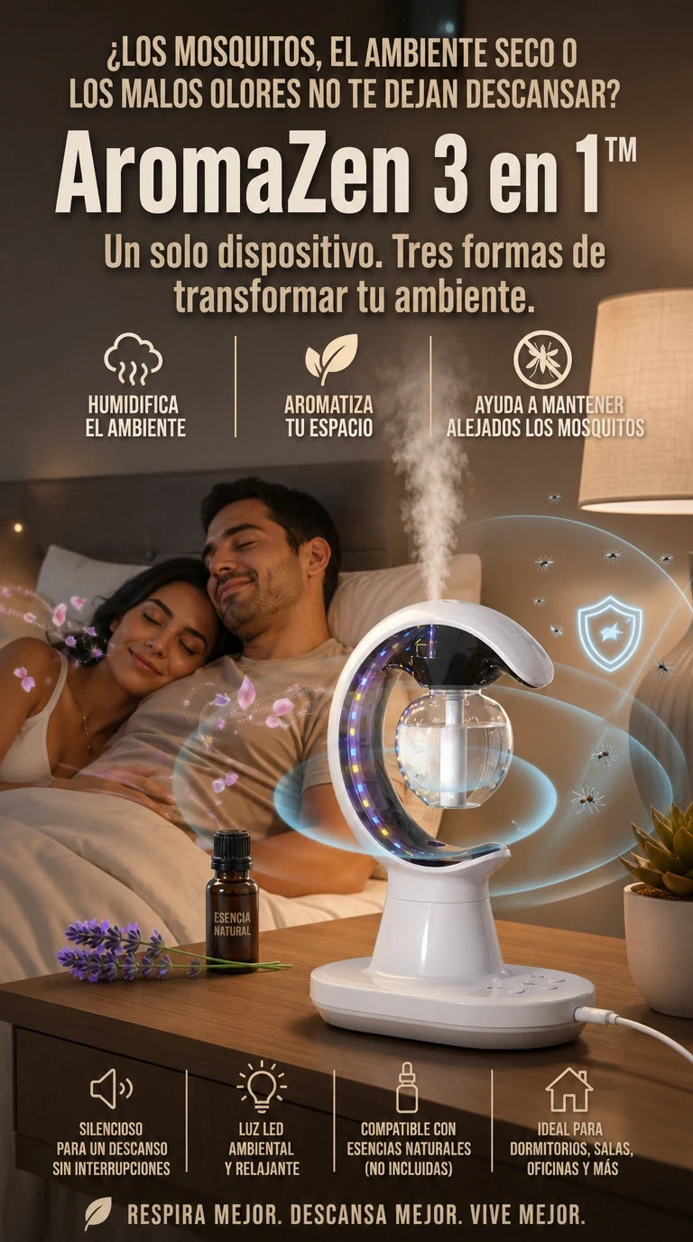 AromaZen 3 en 1™ — Frescura, aroma y protección en un solo dispositivo