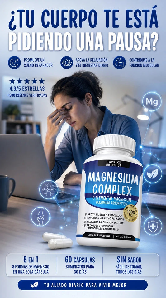 Magnesium Complex 8 en 1 — Bienestar completo para tu rutina diaria