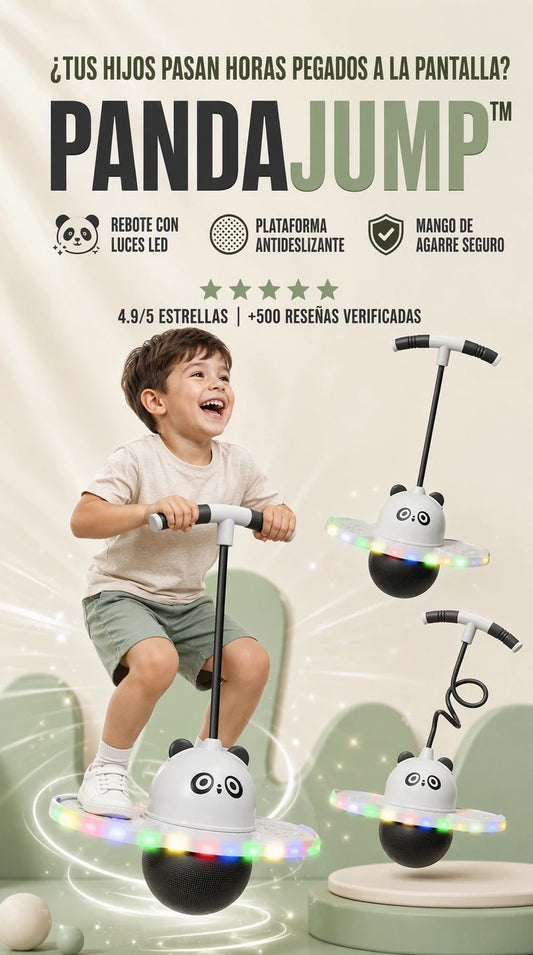 PandaJump Pro: El secreto dinámico que transforma la energía de tus hijos en pura agilidad mental, equilibrio superior y diversión iluminada.