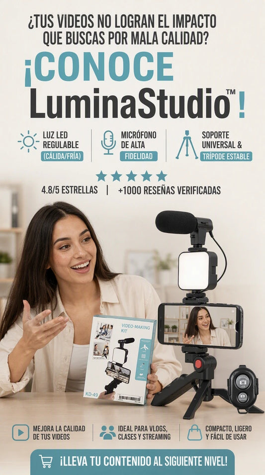 LuminaStudio Pro: Ilumina tu talento y conquista cada plataforma con calidad cinematográfica