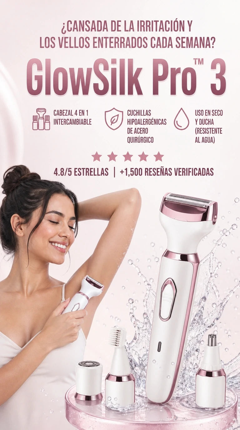 GlowSilk Pro™ – Suavidad absoluta y versatilidad total en cada pasada para tu piel