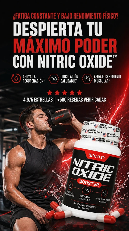 Nitric Oxide: Despierta tu energía celular, optimiza tu circulación y potencia tu resistencia sin estimulantes.