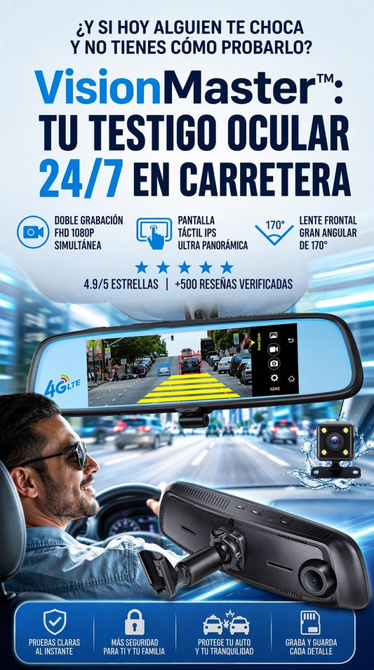 VisionMaster M1: Tu Escudo de Seguridad Vial en Full HD con Grabación Dual y Visión Nocturna Inquebrantable.