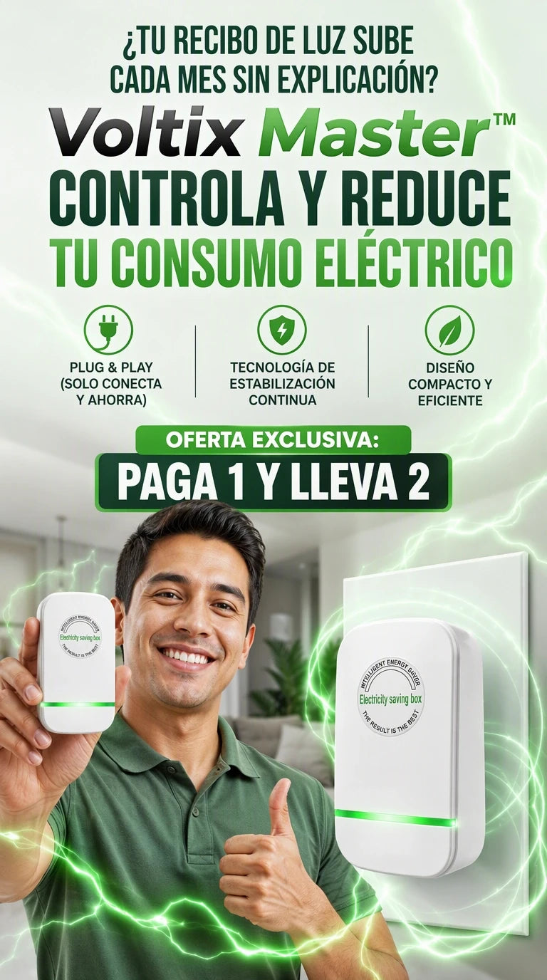 Voltix EcoMaster: Estabiliza tu red eléctrica y reduce el impacto de las planillas de luz en cada rincón de tu hogar.  2. 5 Ángulos de Venta (Punto