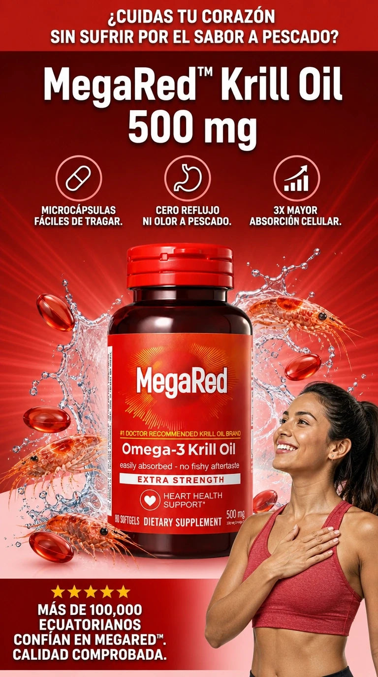 MegaRed Vitality Krill 500mg — Nutrición celular profunda y bienestar cardiovascular sin pesadez