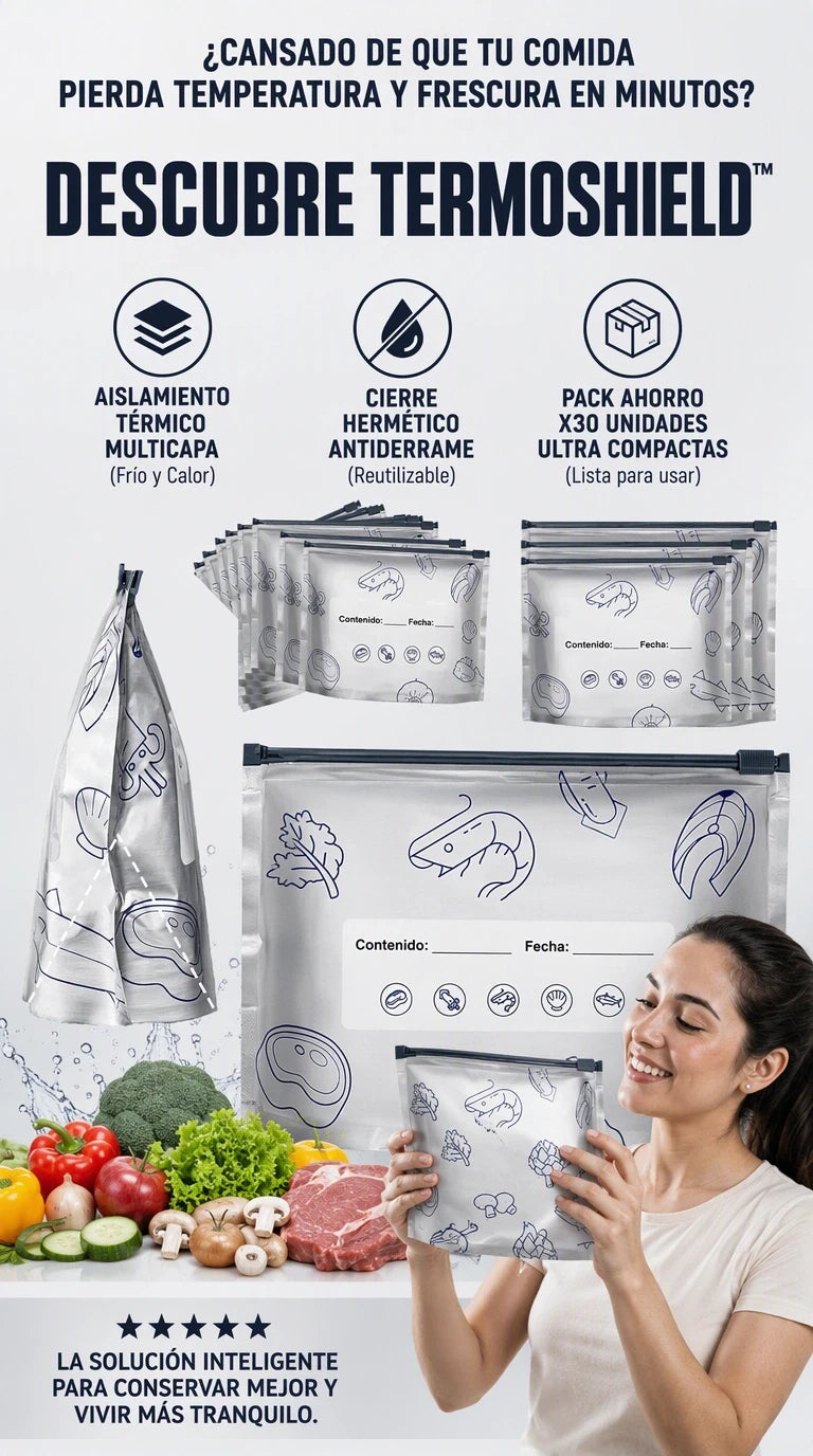 TermoShield Pro: Conserva la temperatura exacta de tus preparaciones y evita que tus almuerzos lleguen fríos o desabridos.
