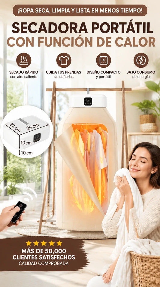 🌀 AirDry Pro Portable: Secado Inteligente y Sin Esfuerzo para Espacios Modernos