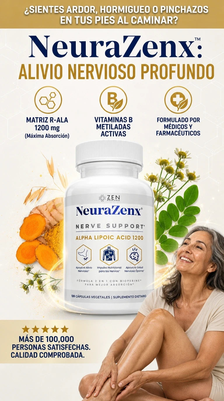 Neurazenx VitalNerve — Alivia el ardor y la entumecida sensación en tus pies para volver a caminar con total libertad.