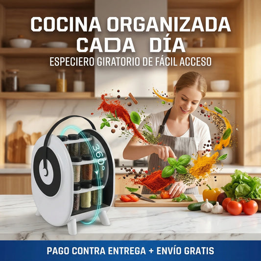 SpiceTurn Pro – Orden total y acceso inmediato a tus condimentos🧂