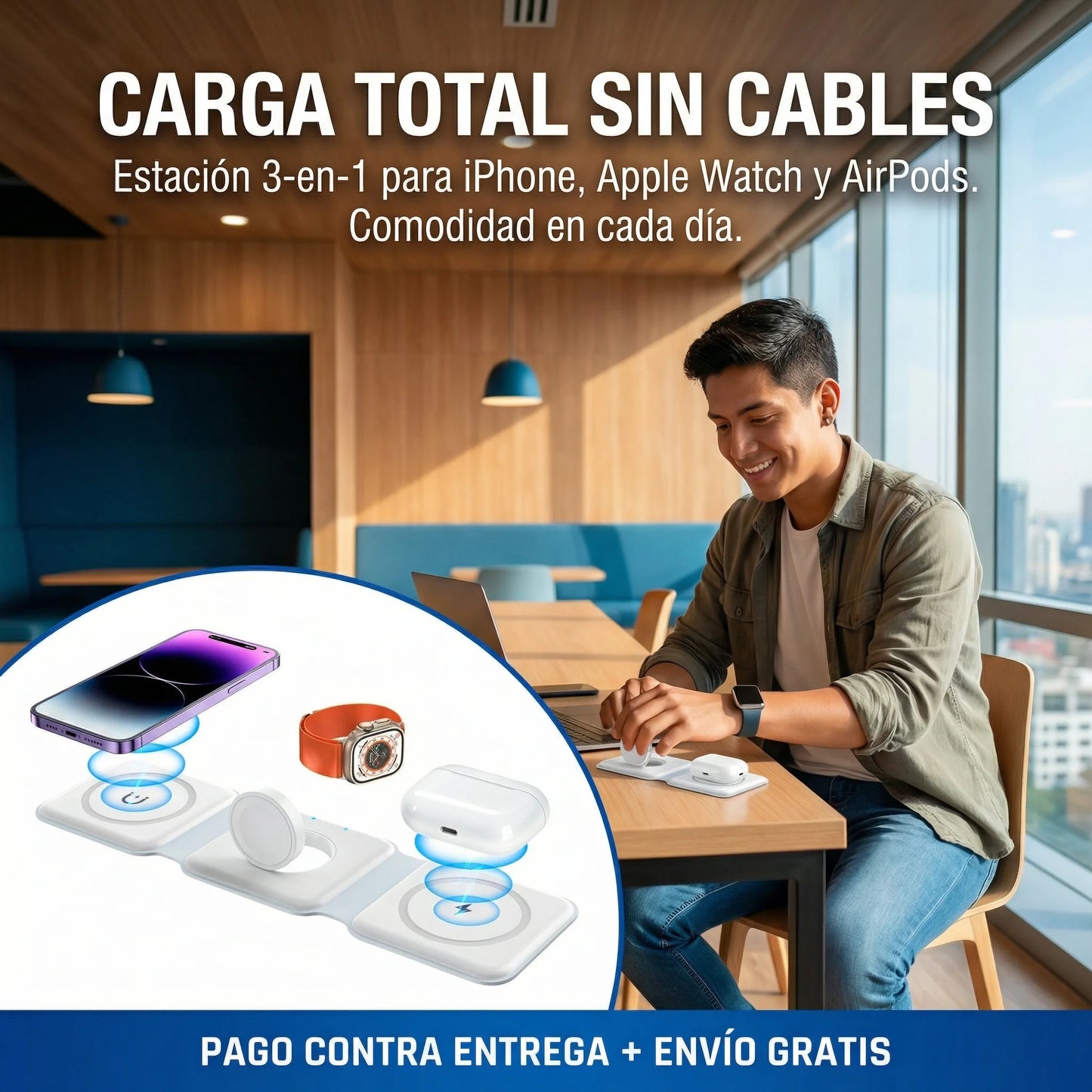 MagCharge Pro – Carga Magnética Rápida y Sin Cables⚡