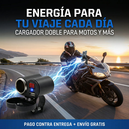 Toma USB para Manillar Moto – Energía continua mientras conduces🔌