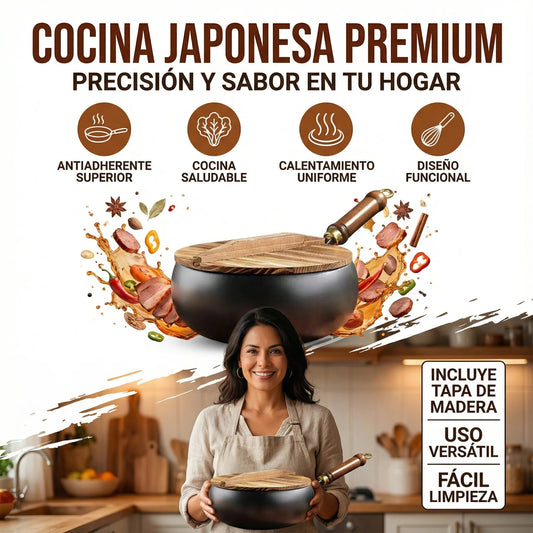 Sartén Japonesa con Recubrimiento Antiadherente Premium: Cocina como un Chef Sin Esfuerzo ✨