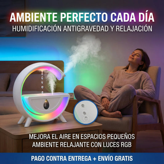 Humidificador Antigravedad RGB – Relajación Visual y Aire Puro🌫️