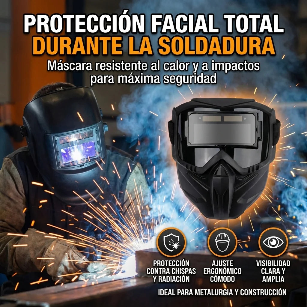 MÁSCARA DE SOLDAR AUTO-OSCURECIBLE PROTECTOR VISION PRO™🔥