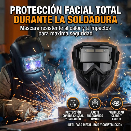 MÁSCARA DE SOLDAR AUTO-OSCURECIBLE PROTECTOR VISION PRO™🔥
