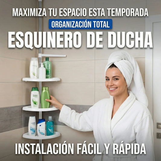 Organizador Esquinero de Baño MaxCorner™ | Más espacio sin perforar🛁